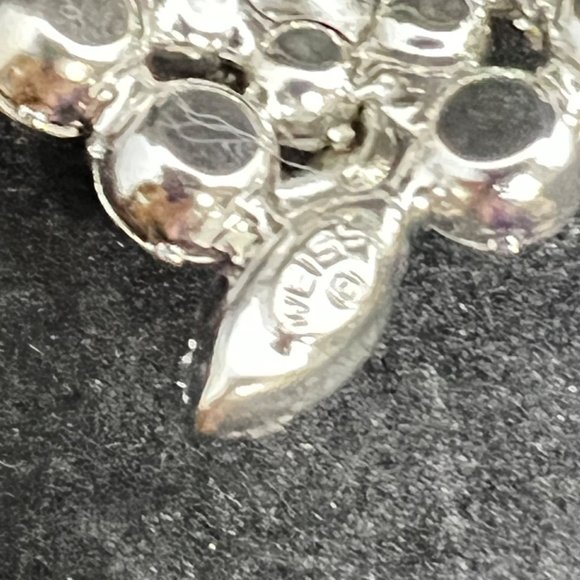 Vintage Weiss Silver Tone Clear Rhinestone Brooch Signed (3185) - Picture 4 of 4